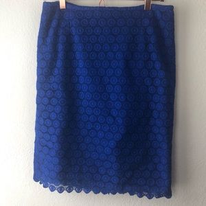 Calvin Klein Royal Lace Skirt NWOT